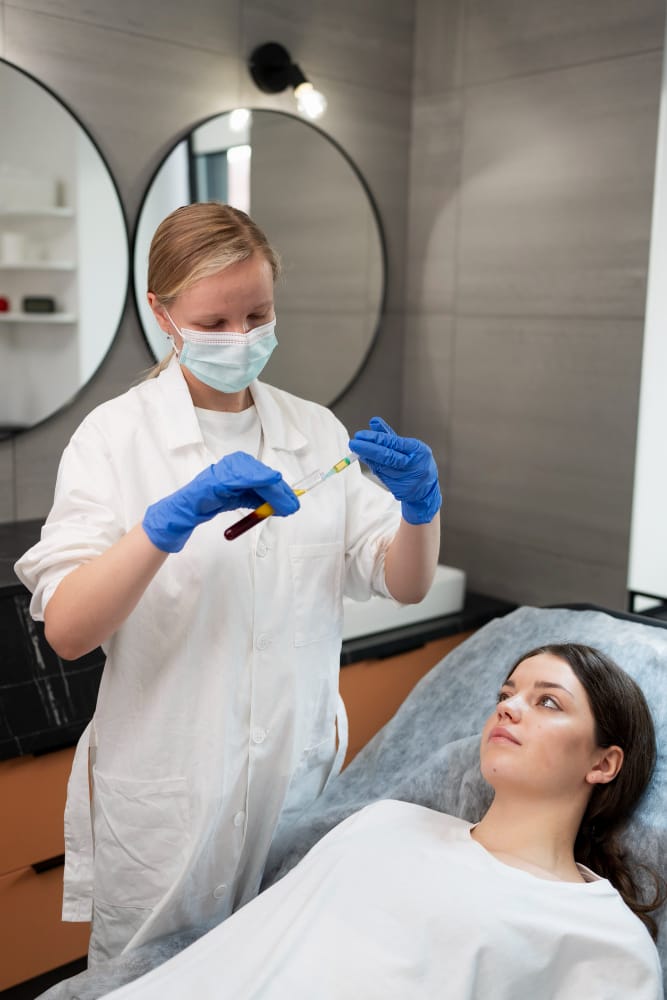 Platelet rich plasma PRP under-eye and skin therapy