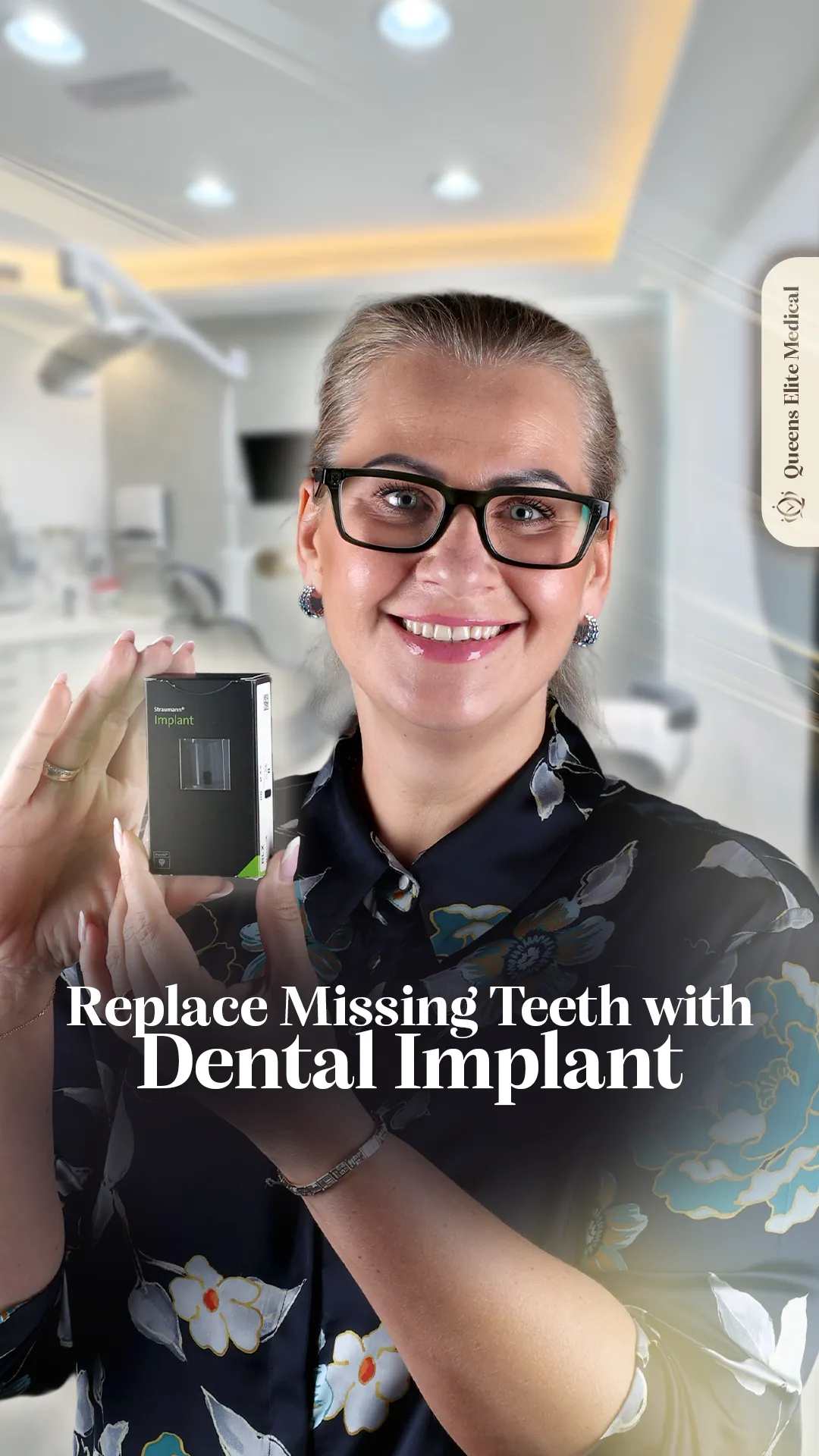 Same day dental implant teeth in a day case